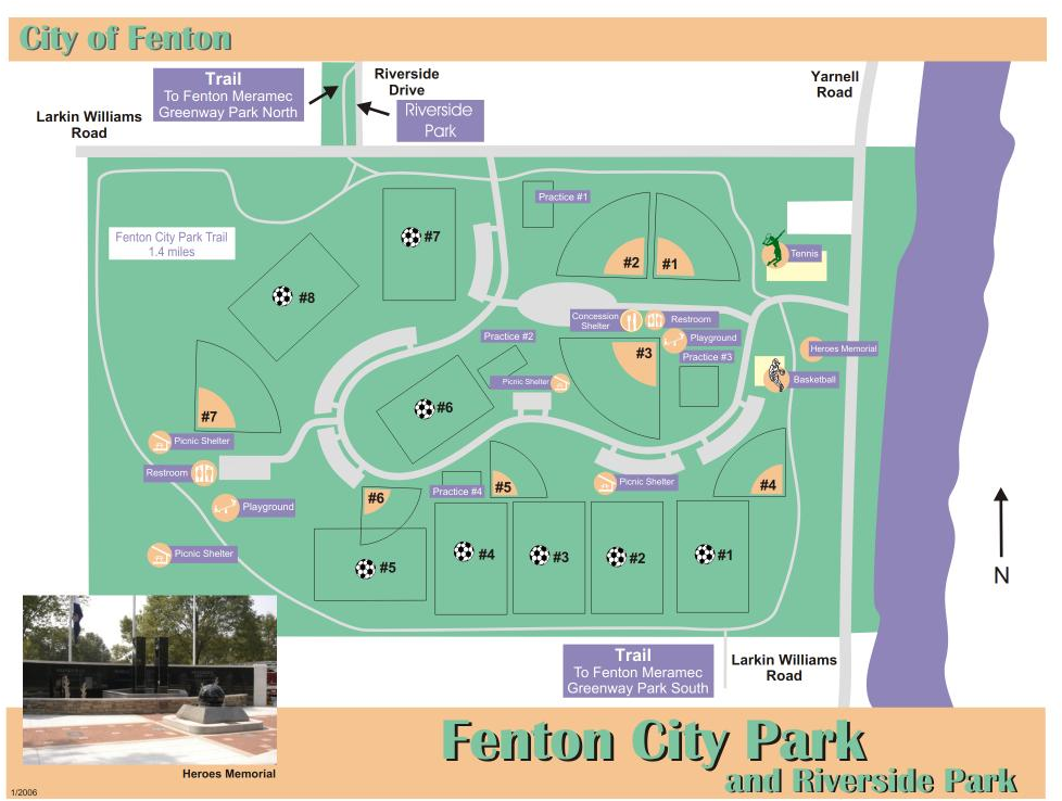 Fenton Park Map Fenton City Park map